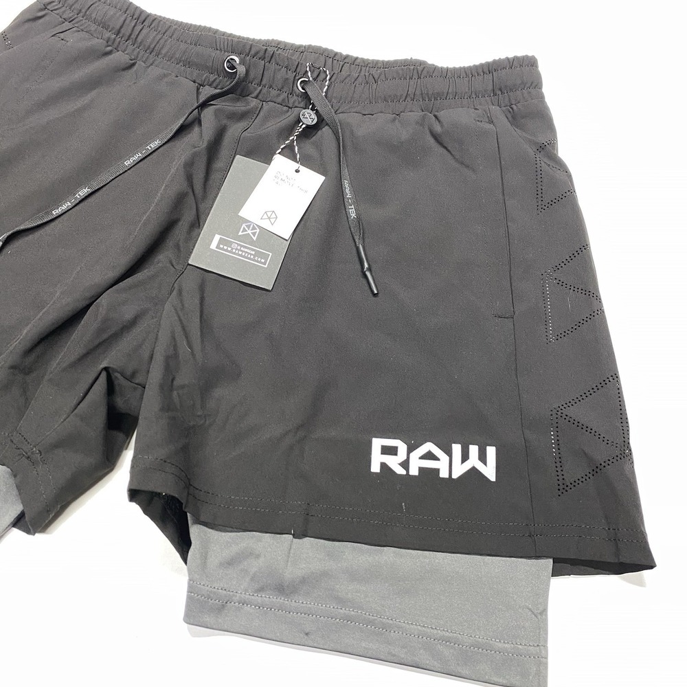 Rawgear RAW-TEK 2-in-1 Men's Training Shorts Size L NWT READ - Picture 2 of 10